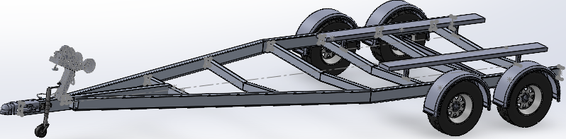 MAX-22 marine trailer CAD drawing