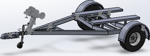 MINI-10 marine trailer CAD drawing